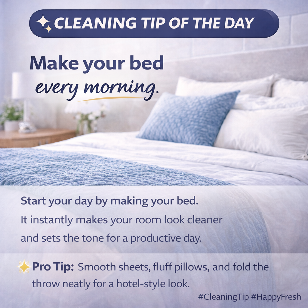 Start your day by making your bed.