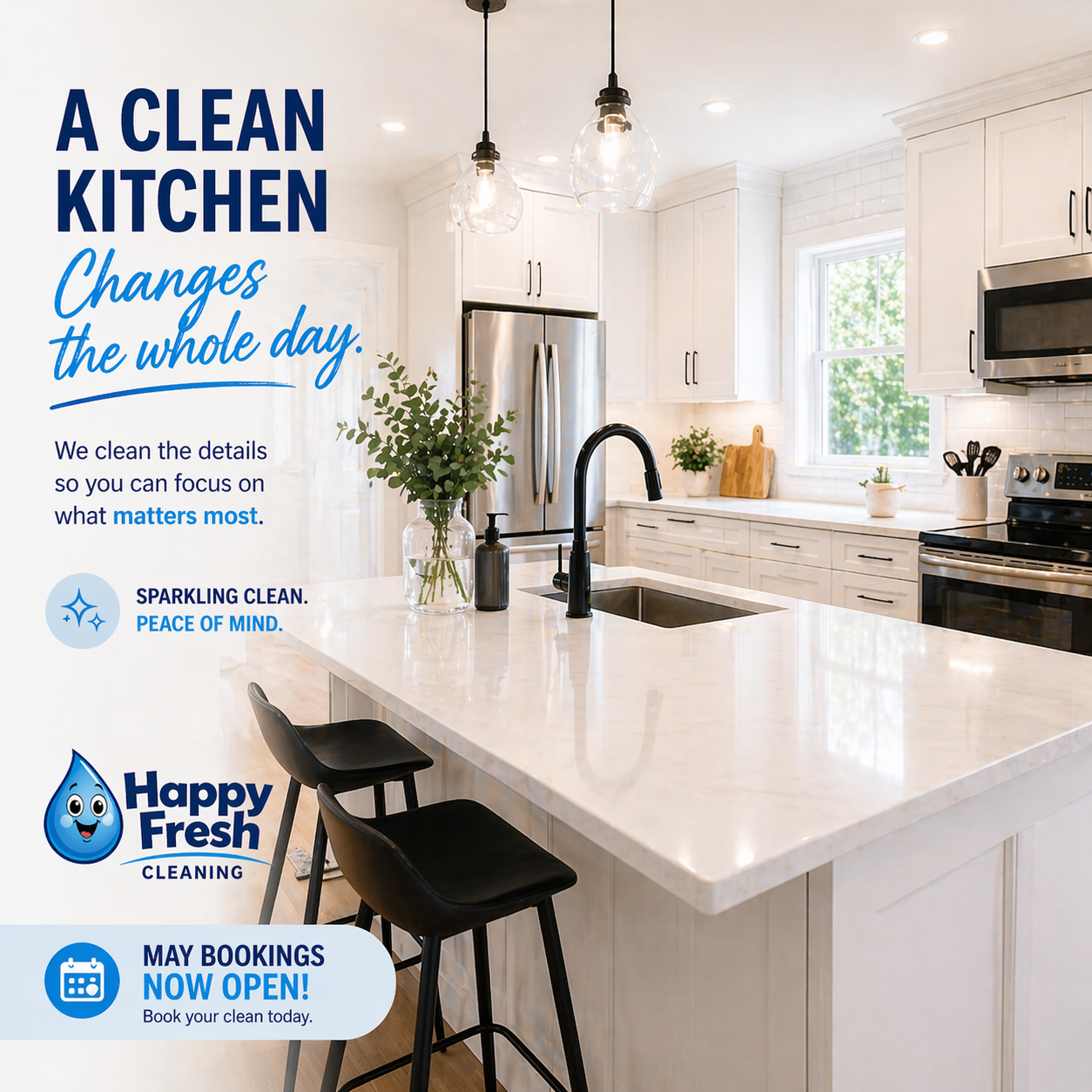 A clean kitchen can change the whole feel of your day. ✨