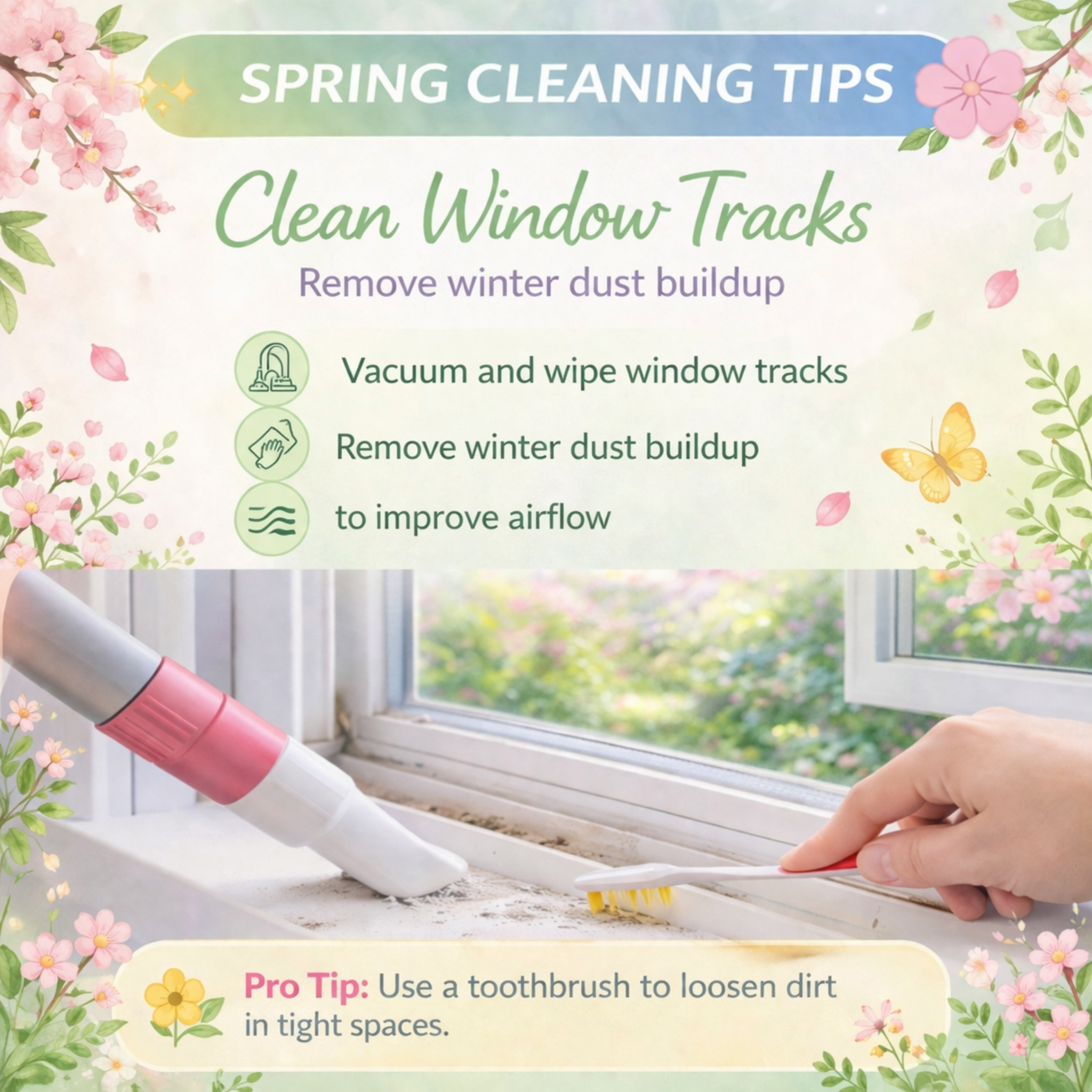 Don’t forget your window tracks during spring cleaning 🌸