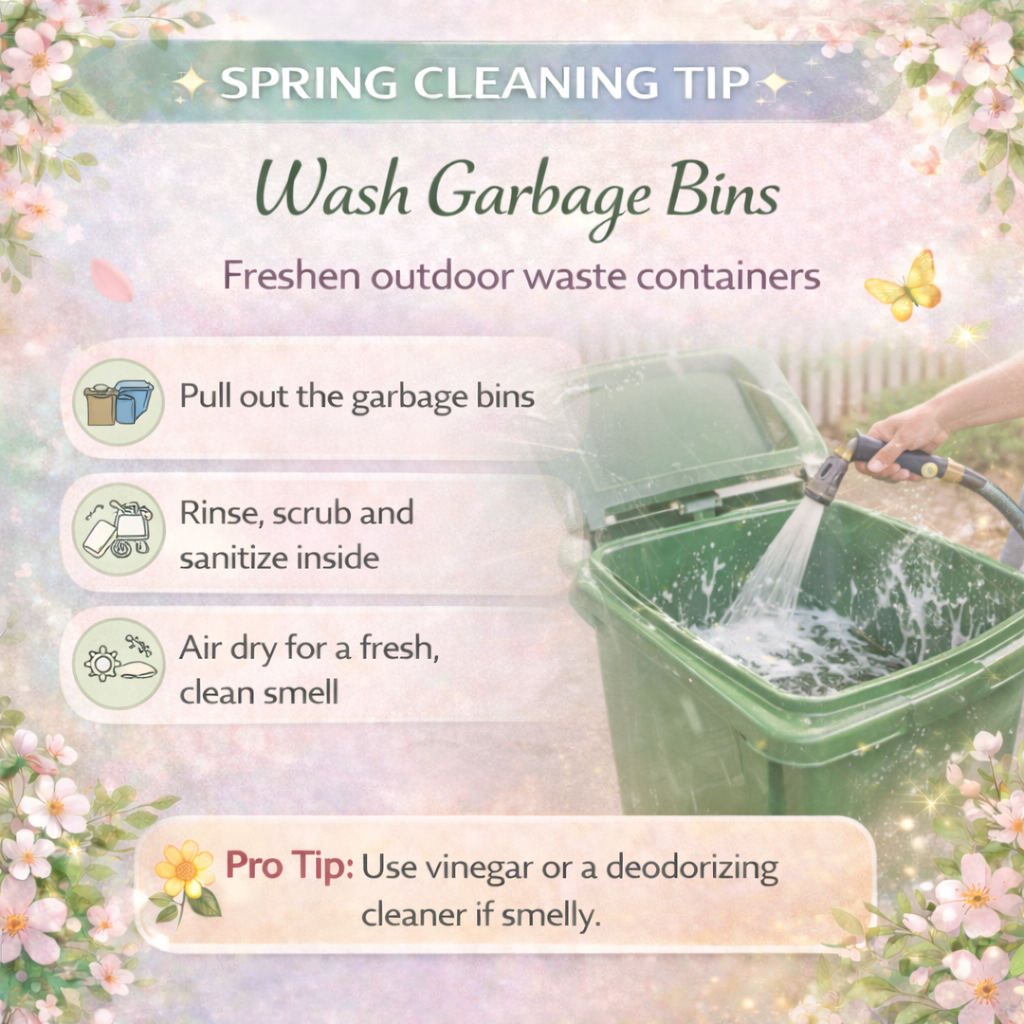 Spring is the perfect time to wash your garbage bins 🌸